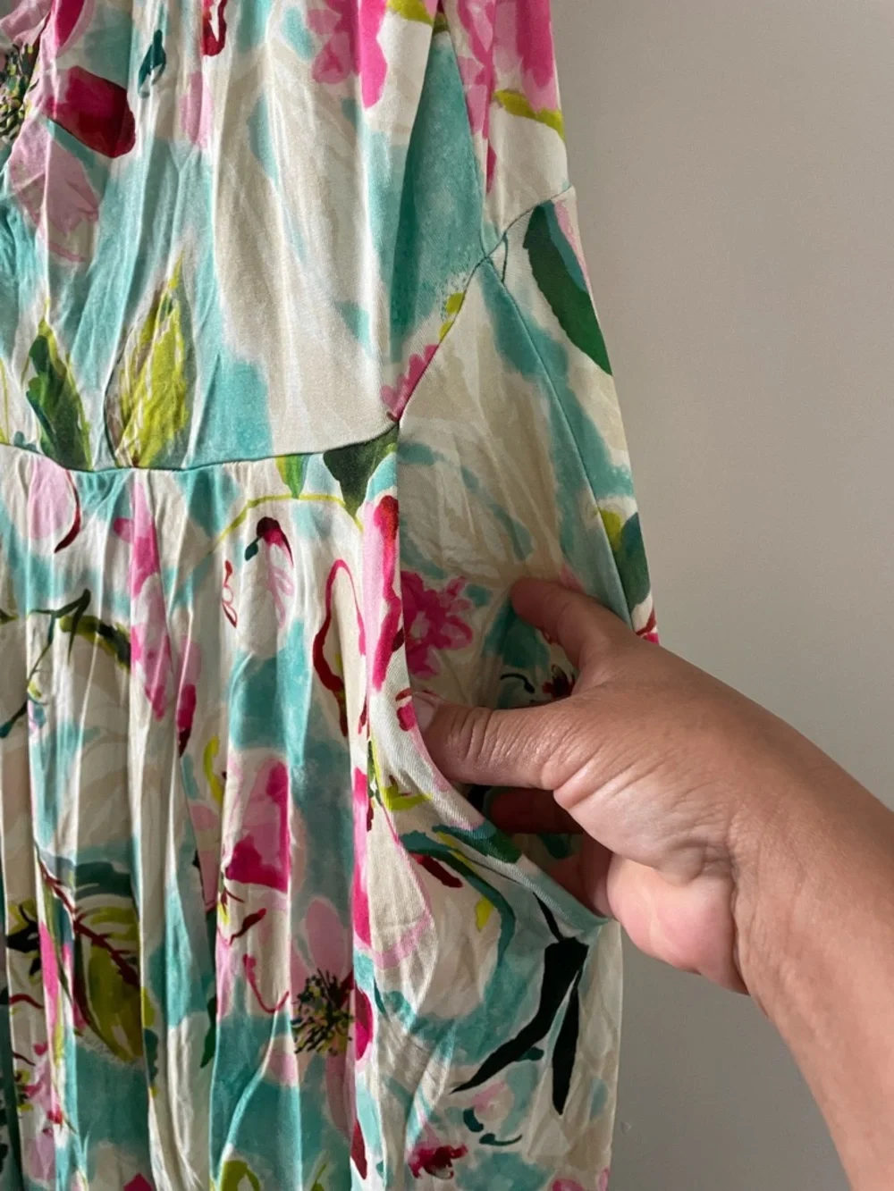 Torrid Skater Dress Size 3X Floral Multi Mini Supersoft Off Shoulder - Picture 5 of 5